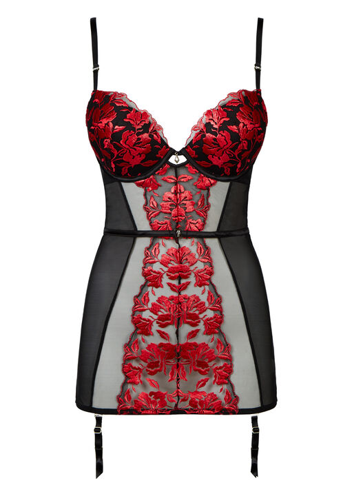 Ann Summers The Hero Cami Suspender Black/Red