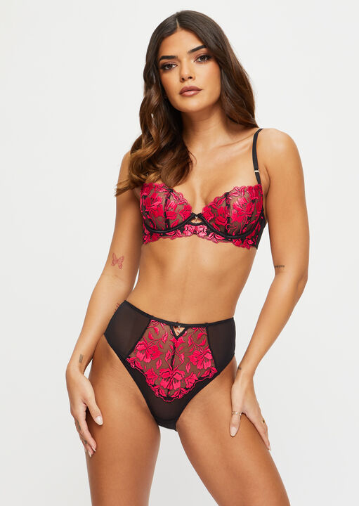 Ann Summers The Hero High Waist Brief Black/Red