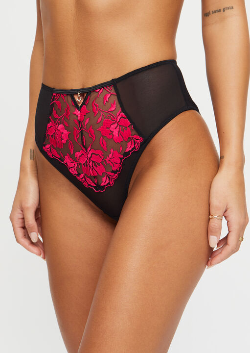 ann summers The Hero High Waist Brief Black/Red