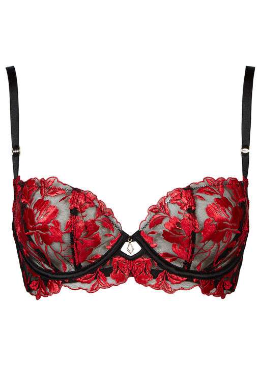 Ann Summers The Hero Non Padded Bra Black/Red