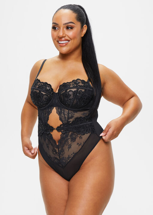 ann summers The Icon Fuller Bust Body Black