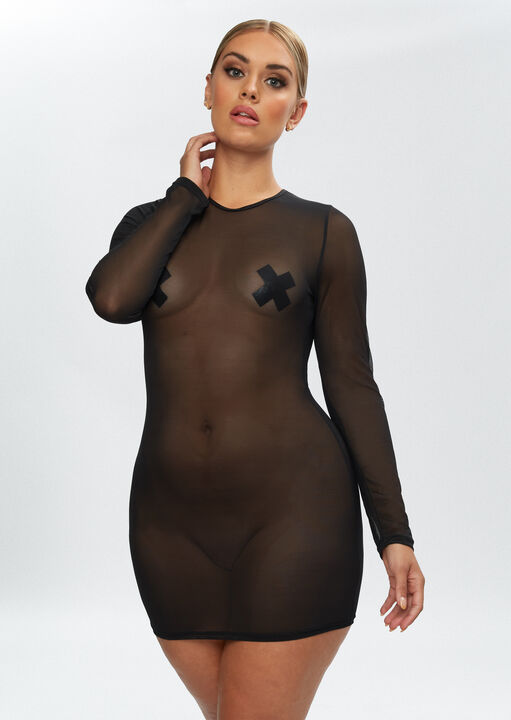 Ann Summers The Visionary Long Sleeve Dress Black