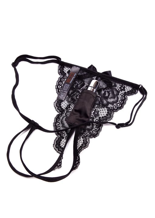 Ann Summers Vibrating Black Crotchless Thong