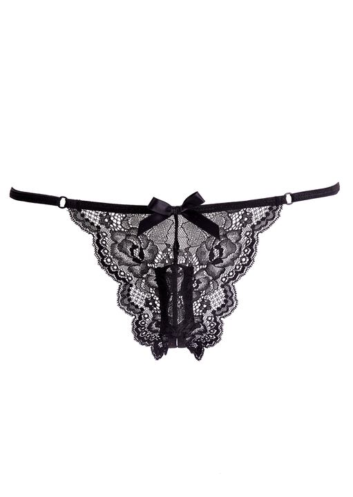 ann summers Vibrating Black Crotchless Thong