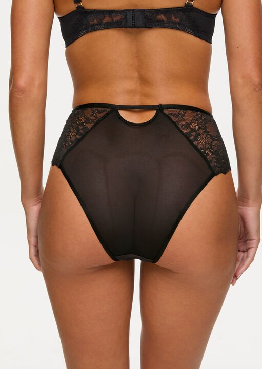 Ann Summers Caged Rose High Waist Brazilian Black/Red