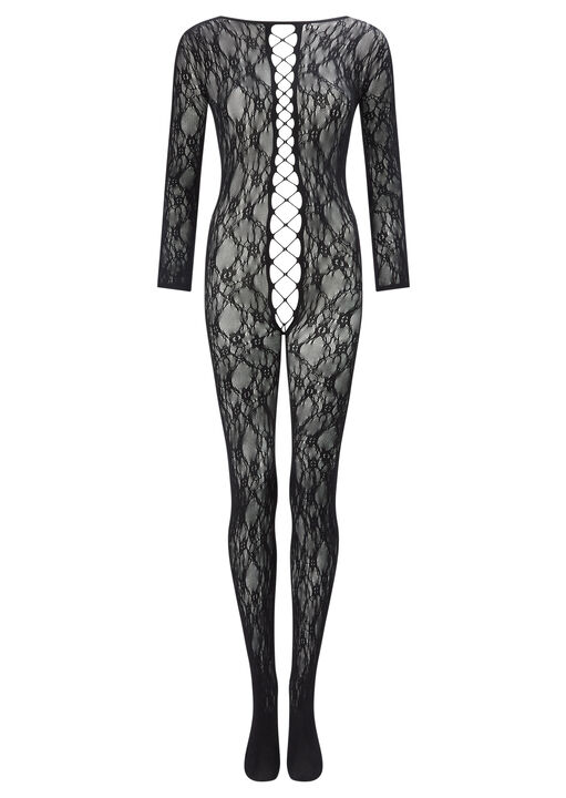 Ann Summers Curiosity Crotchless Bodystocking Black