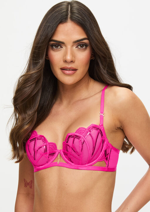 ann summers Desiring Decadence Non-Padded Balcony Bra Bright Pink