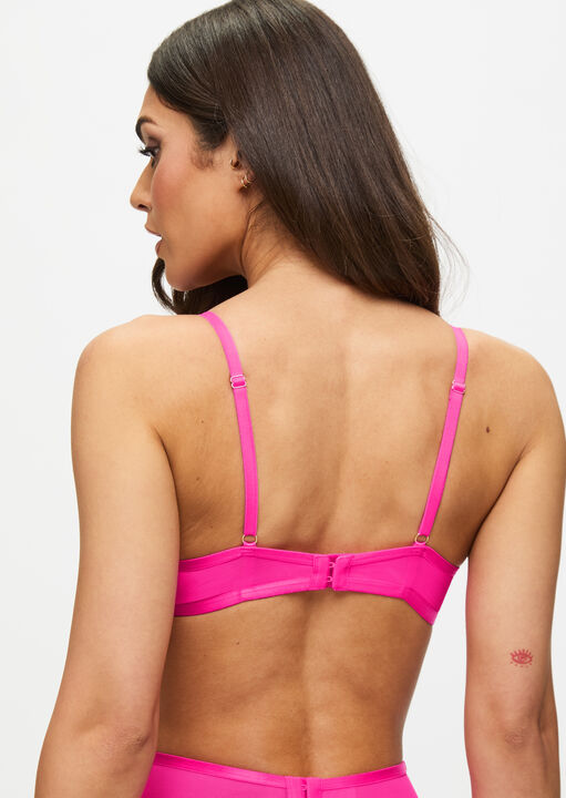 Ann Summers Desiring Decadence Padded Plunge Bra Bright Pink