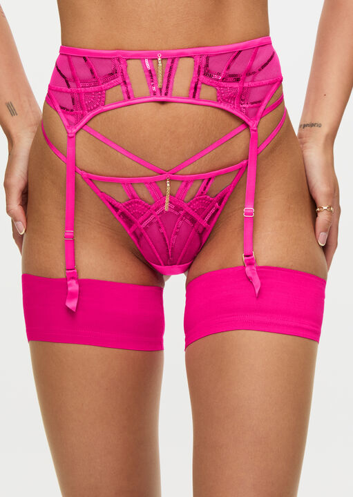 ann summers Desiring Decadence Suspender Belt Bright Pink