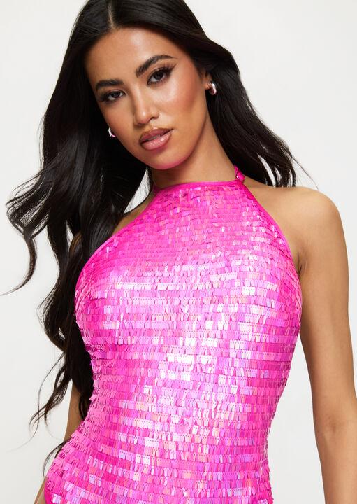 Ann Summers Flashing Lights Sequin Body Bright Pink
