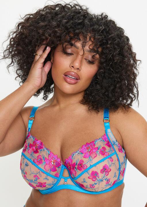 Ann Summers Glistening Non Pad Balcony Bra Light Blue