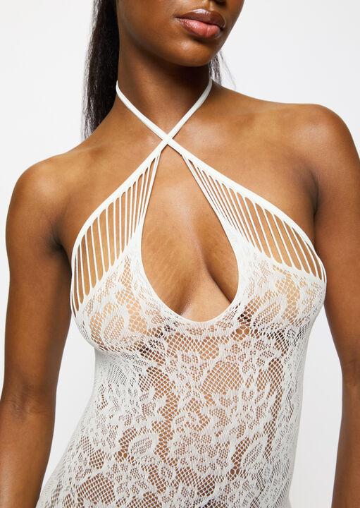 Ann Summers Heartfelt Crotchless Bodystocking Ivory