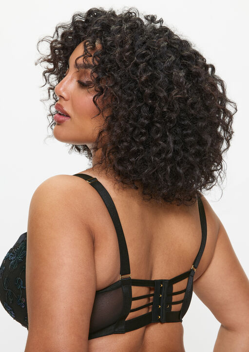 Ann Summers Mirage Fuller Bust Padded Plunge Bra Black