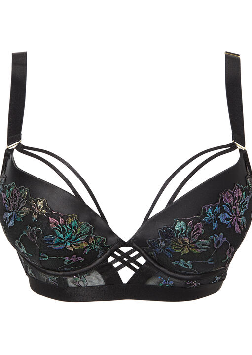 Ann Summers Mirage Fuller Bust Padded Plunge Bra Black
