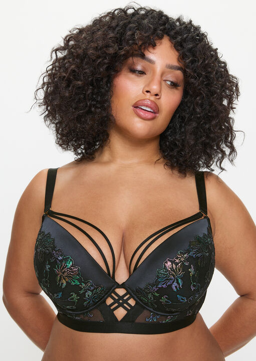 ann summers Mirage Fuller Bust Padded Plunge Bra Black