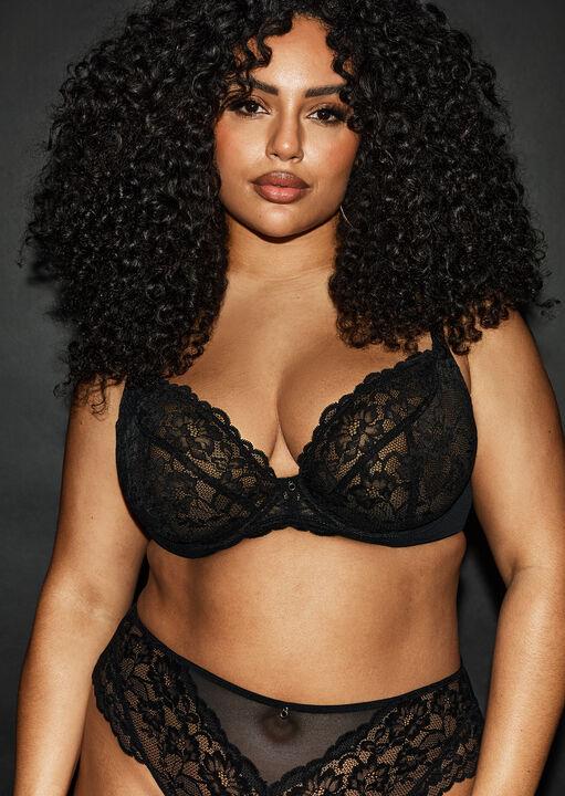 Ann Summers Sexy Lace Fuller Bust Non Padded Plunge Bra Black