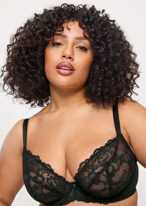 Ann Summers Sexy Lace Fuller Bust Non Padded Plunge Bra Black
