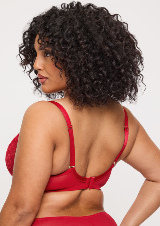 Ann Summers Sexy Lace Fuller Bust Non Padded Plunge Bra Red