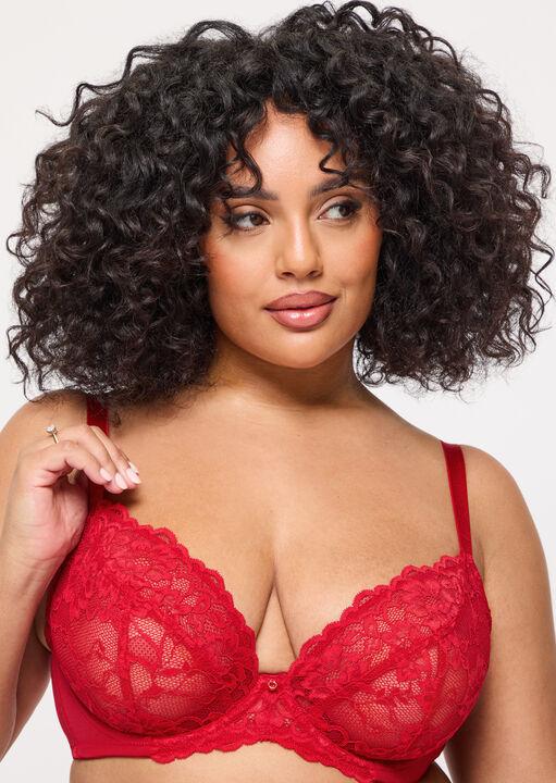 ann summers Sexy Lace Fuller Bust Non Padded Plunge Bra Red