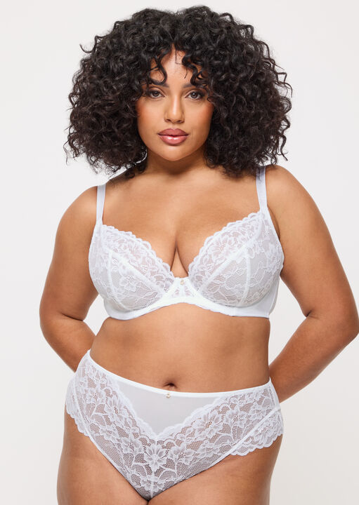 Ann Summers Sexy Lace Fuller Bust Non Padded Plunge Bra White
