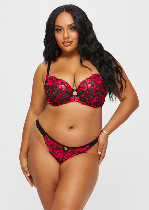 ann summers The Hero Fuller Bust Non Padded Bra Black/Red