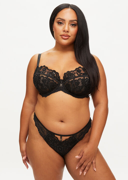 Ann Summers The Icon Fuller Bust Non Padded Balcony Bra Black