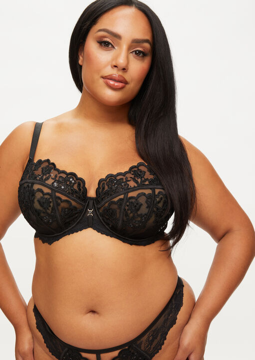ann summers The Icon Fuller Bust Non Padded Balcony Bra Black