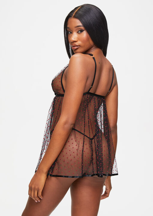 Ann Summers The Mesmerising Crotchless Babydoll Set Black