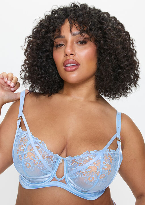 ann summers Untold Desire Fuller Bust Non Padded Plunge Bra Light Blue