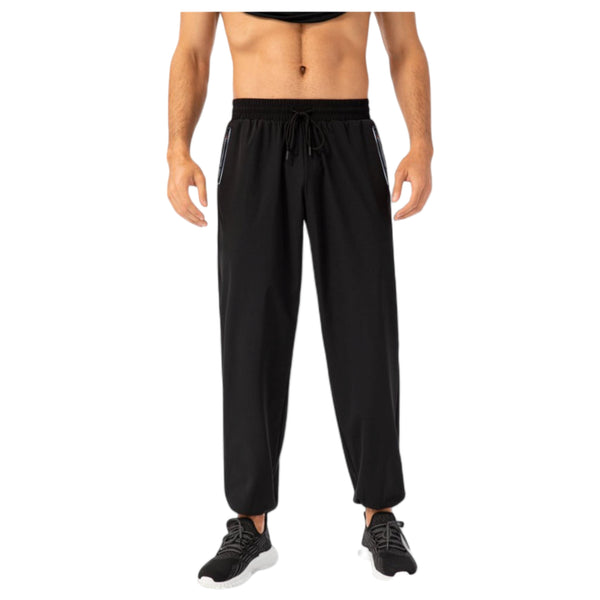 Anna Kaci Anna-Kaci Active Men's Athletic Drawstring Pants With Zipper Pockets And Elastic Waistband For Active And Casual Wear