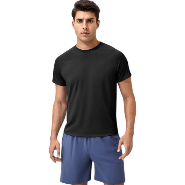 Anna Kaci Anna-Kaci Active Men's Classic Crew Neck Active T-Shirt With Lightweight Quick-Dry Fabric For Performance Comfort