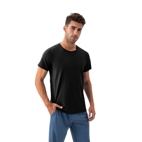 Anna Kaci Anna-Kaci Active Men's Classic Fit Athletic T-Shirt With Quick-Dry Fabric And Short Sleeves