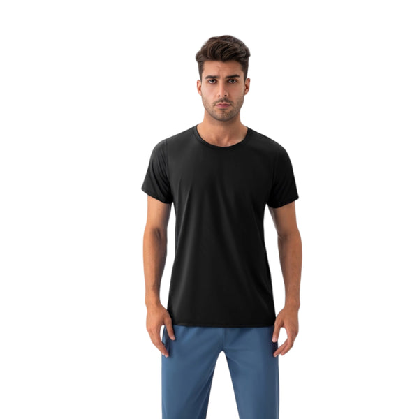 Anna Kaci Anna-Kaci Active Men's Classic Fit Athletic T-Shirt With Quick-Dry Fabric And Short Sleeves