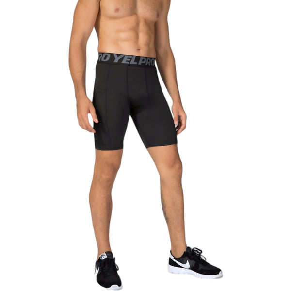 Anna Kaci Anna-Kaci Active Men's Compression Fit Performance Shorts With Wide Waistband And Moisture-Wicking Stretch Fabric