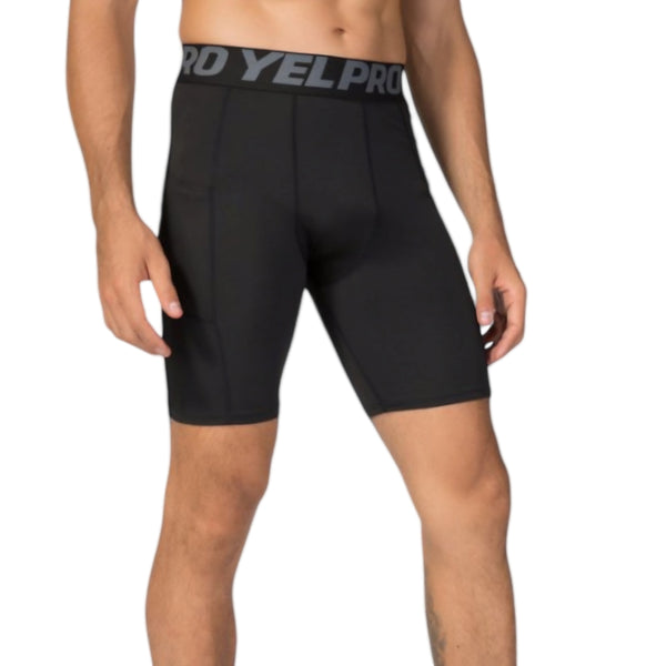 anna kaci Anna-Kaci Active Men's Compression Fit Performance Shorts with Wide Waistband and Moisture-Wicking Stretch Fabric