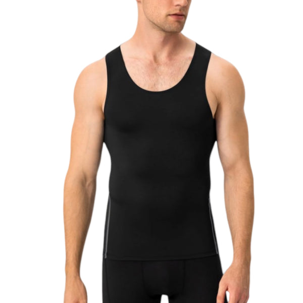 anna kaci Anna-Kaci Active Men's Compression Tank Top with Scoop Neck Design and Slimming Body Shaper Fit