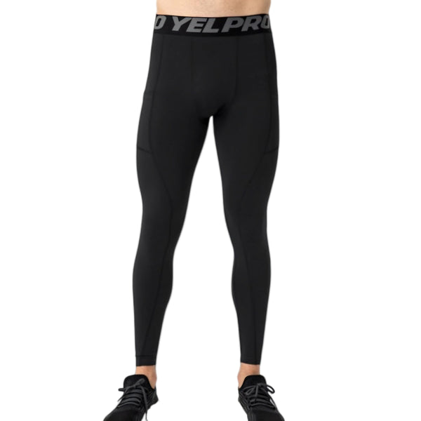 anna kaci Anna-Kaci Active Men's Full Length Compression Leggings with Wide Waistband and Moisture-Wicking Stretch Fabric