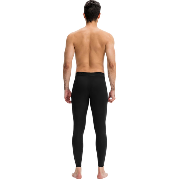 Anna Kaci Anna-Kaci Active Men's Full Length Seamless Compression Leggings With Smooth Wide Waistband And Second-Skin Fit