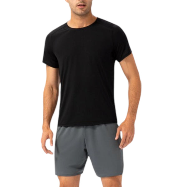 anna kaci Anna-Kaci Active Men's Lightweight Crew Neck Short Sleeve Active T-Shirt with Breathable Stretch Fabric for Sports and Training