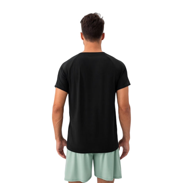 Anna Kaci Anna-Kaci Active Men's Lightweight Performance T-Shirt With Moisture-Wicking Fabric And Raglan Sleeves