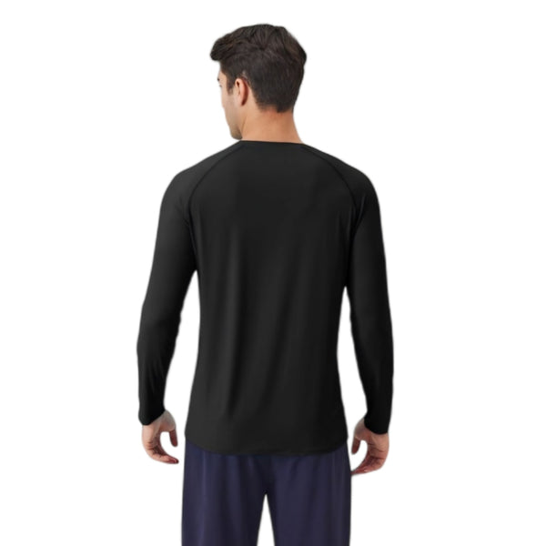 Anna Kaci Anna-Kaci Active Men's Long Sleeve Performance Shirt With Raglan Sleeves And Lightweight Stretch Fabric