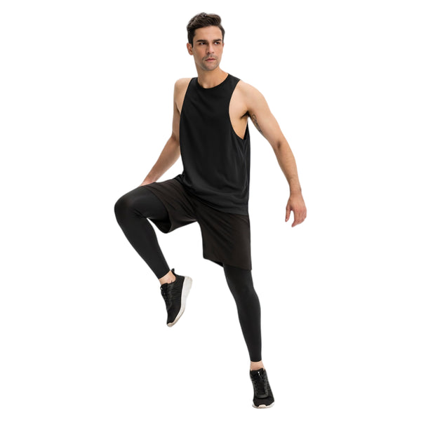 Anna Kaci Anna-Kaci Active Men's Muscle Workout Tank Top With Deep Armholes And Lightweight Breathable Fabric