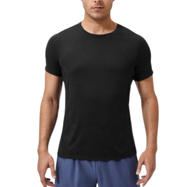 anna kaci Anna-Kaci Active Men's Performance Crew Neck Athletic T-Shirt with Subtle Hex Pattern and Moisture-Wicking Fabric