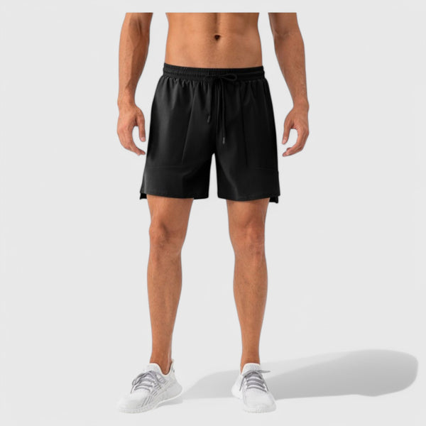 Anna Kaci Anna-Kaci Active Men's Quick Dry Training Shorts With Elastic Waistband Adjustable Drawstring And Side Vents