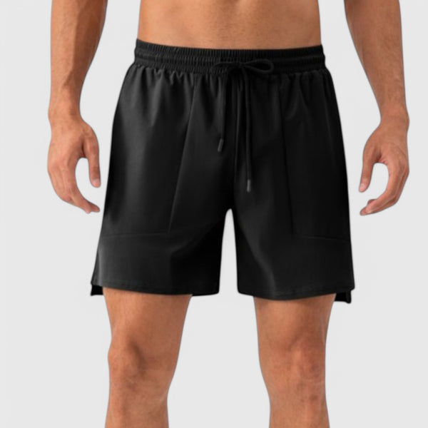 anna kaci Anna-Kaci Active Men's Quick Dry Training Shorts with Elastic Waistband Adjustable Drawstring and Side Vents
