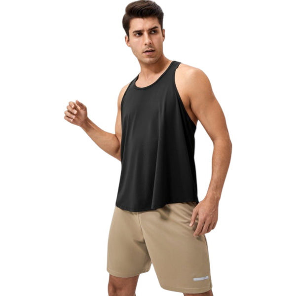 Anna Kaci Anna-Kaci Active Men's Racerback Muscle Tank Top With Wide Armholes And Breathable Athletic Fit