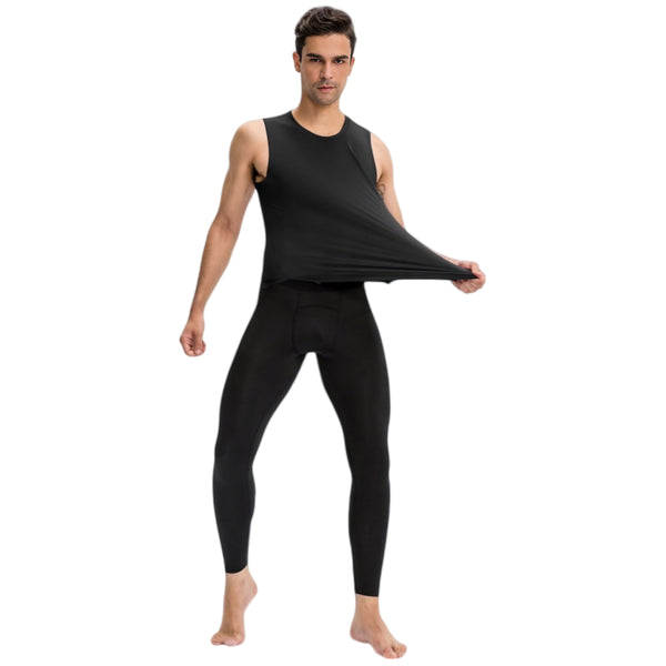 Anna Kaci Anna-Kaci Active Men's Sleeveless Compression Tank Top With Smooth Stretch Fabric For Athletic Performance