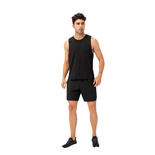 Anna Kaci Anna-Kaci Active Men's Sleeveless Performance Tank Top With Side Slits And Breathable Quick-Dry Fabric