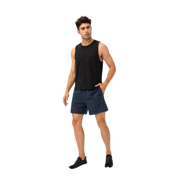 Anna Kaci Anna-Kaci Active Men's Sleeveless Performance Tank Top With Side Slits And Breathable Quick-Dry Fabric