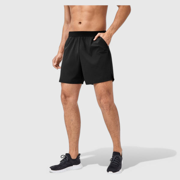 Anna Kaci Anna-Kaci Active Men's Solid Color Pull-On Athletic Shorts With Elastic Waistband Lightweight Quick Dry Fabric